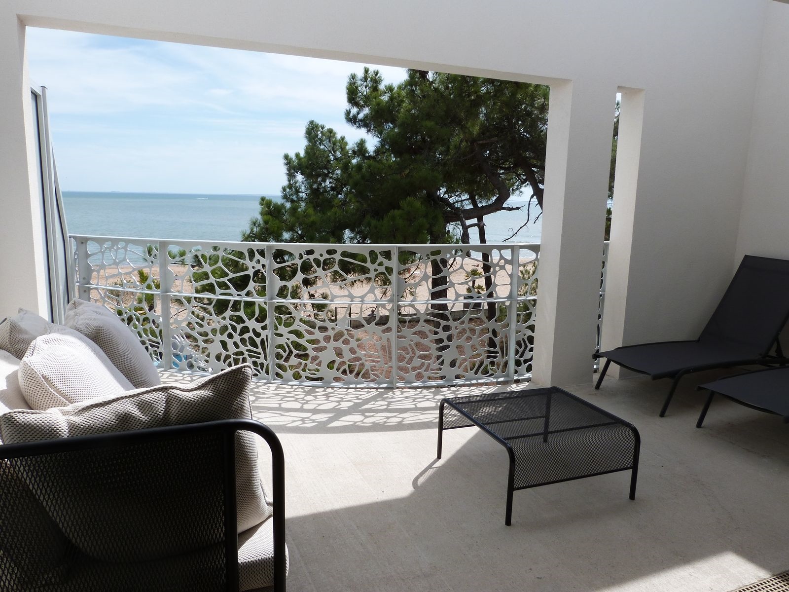 Appartement vue mer pour 2 à 4 pers, au 2e étage avec balcon, 1 chambre, accès direct plage, Gamme LUXE